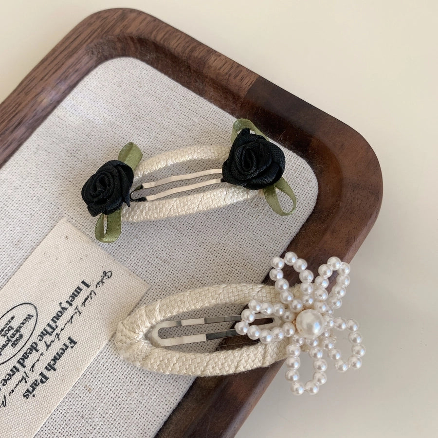 Women's Casual Simple Style Streetwear Flower Cloth Hair Clip