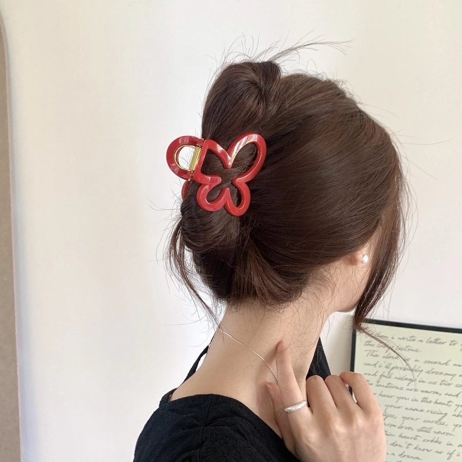 Women's Simple Style Solid Color Acetic acid sheets Polishing Hair Claws