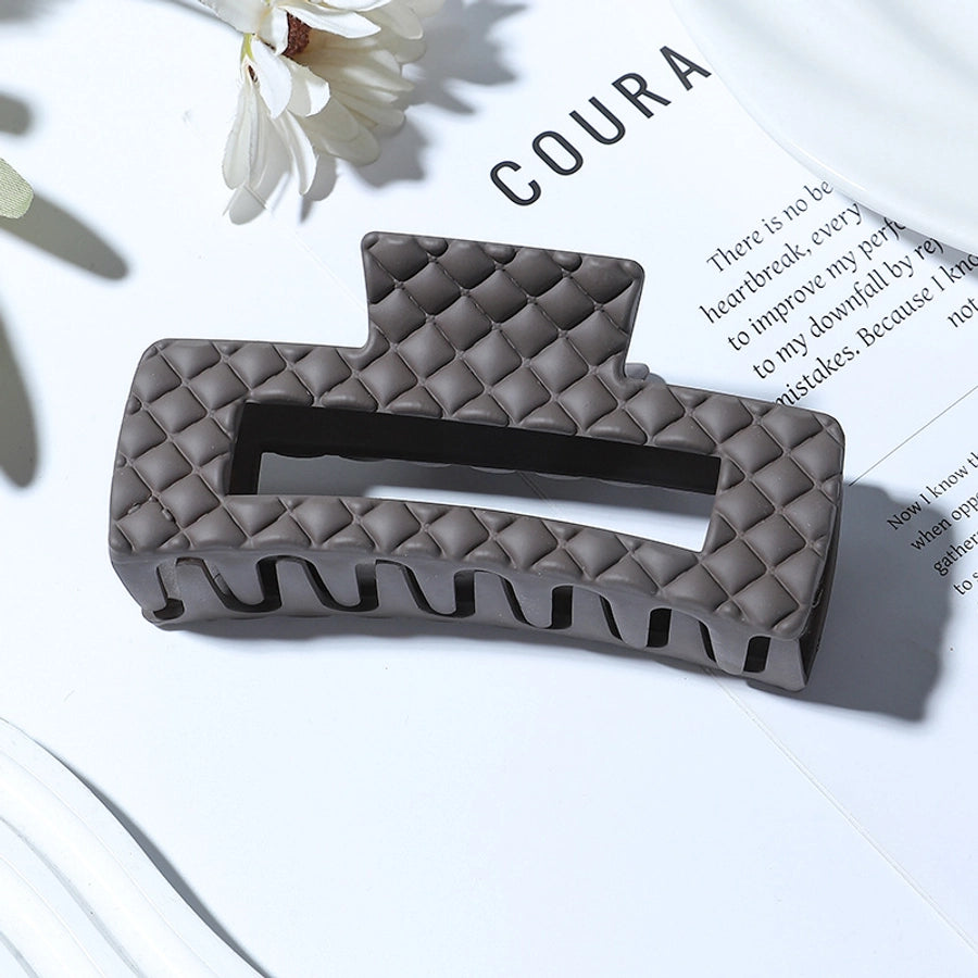 elegant simple style solid color plastic resin hair claws