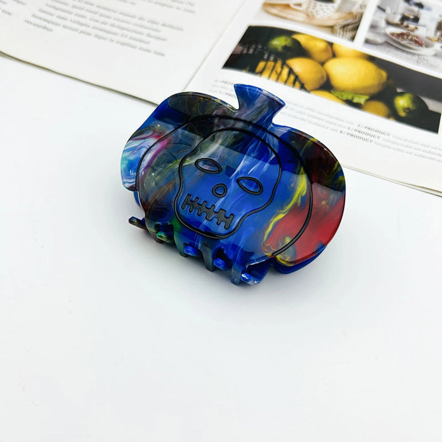 Halloween Original Design Women's Skull Arylic Carving Hair Clip Hair Claws