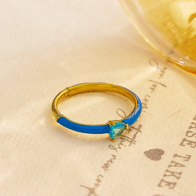 Jewelry IG Style Elegant Simple Style Heart Shape 304 Stainless Steel Zircon Rings