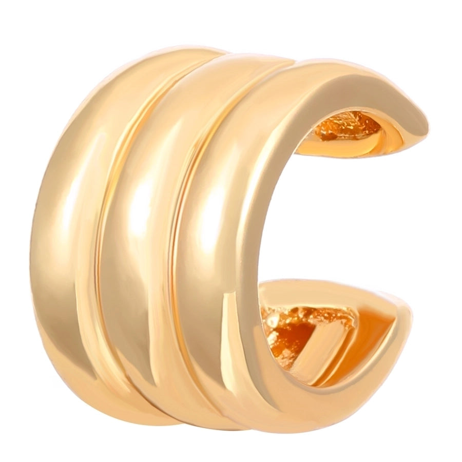 1 Piece IG Style Simple Style Geometric Plating Copper Ear Cuffs