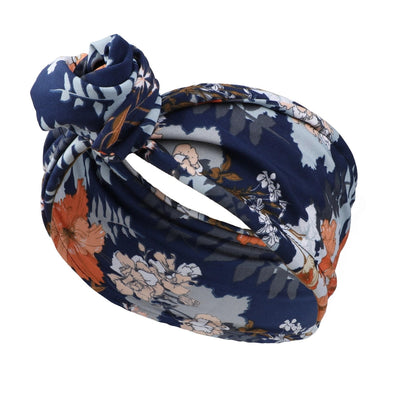 streetwear solid color flower cloth rib-knit hair band 1 piece