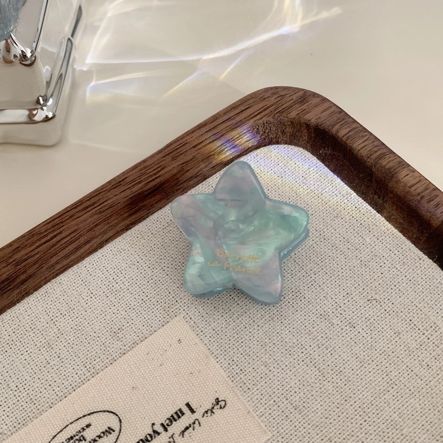 Women's Elegant Simple Style Streetwear Star Acetic acid sheets Hair Claws