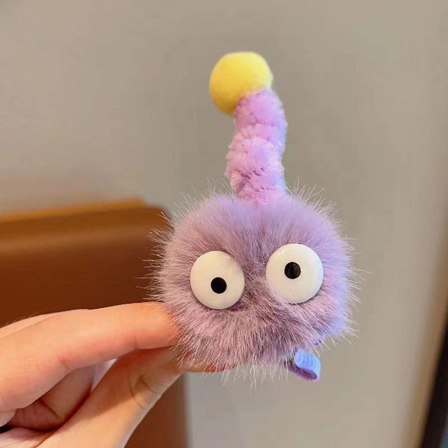new girl cute three-dimensional cartoon hairpin baby winter funny plush hairpin headdress children's hair accessories