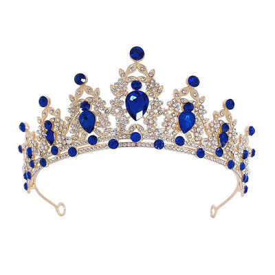 glam luxurious lady crown alloy plating inlay zircon crown