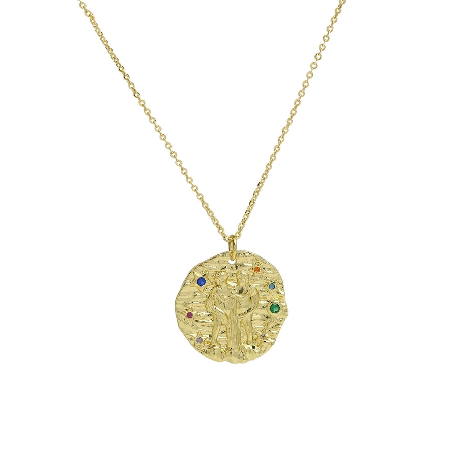 Brass Plating Constellation Pendant Necklace