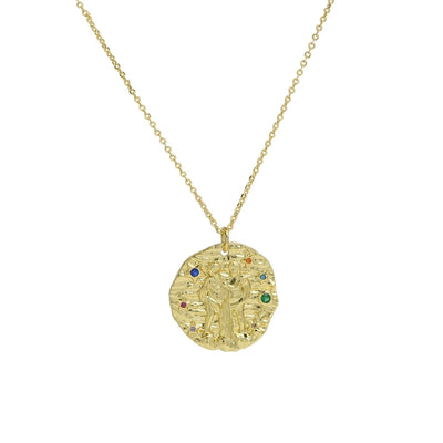 Brass Plating Constellation Pendant Necklace