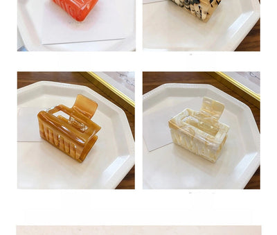 Korean-style Simple Leopard Print Small and Medium-sized Acetic Acid Clip Headwear Shark Clip for Women