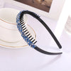 women's elegant sweet color block plastic handmade hair band