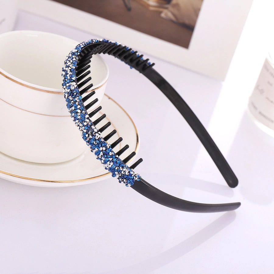 women's elegant sweet color block plastic handmade hair band