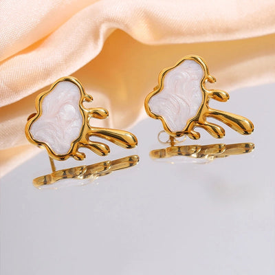 1 Pair Elegant Simple Style Classic Style Clouds 304 Stainless Steel Ear Studs