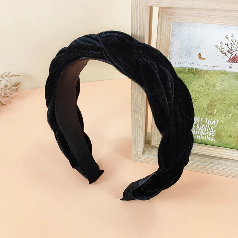 fashion solid color velvet hair band 1 piece