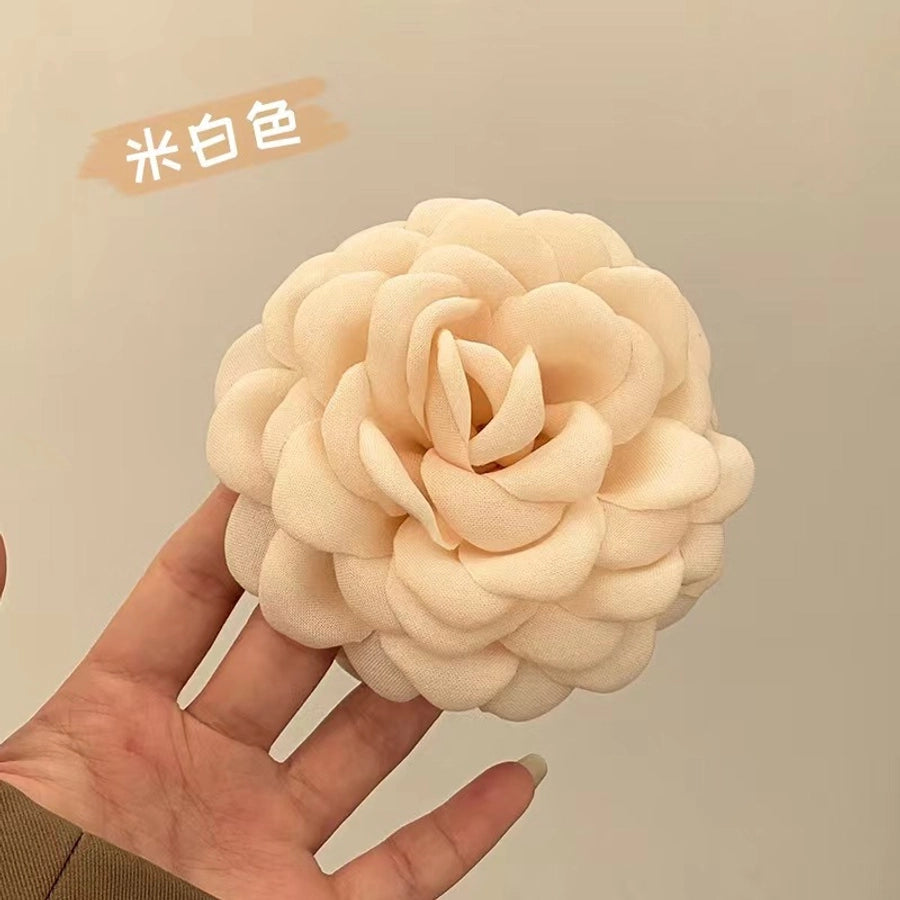Fabric Flower Hairpin Headwear Back of Head Large Grab Clip Advanced Sense Hairpin Disc Hair Elegant Shark Clip Hair Accessories for Women