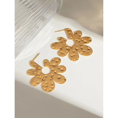 1 Piece Simple Style Classic Style Flower 304 Stainless Steel Ear Studs