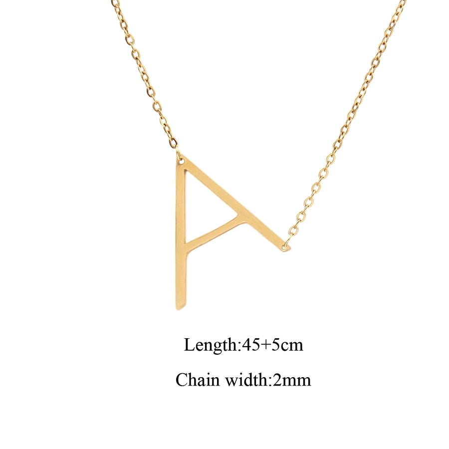 Jewelry Elegant Simple Style Classic Style Letter 201 Stainless Steel 304 Stainless Steel Pendant Necklace