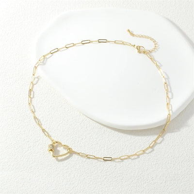 Jewelry Hip-Hop Punk Cool Style Heart Shape Copper Necklace