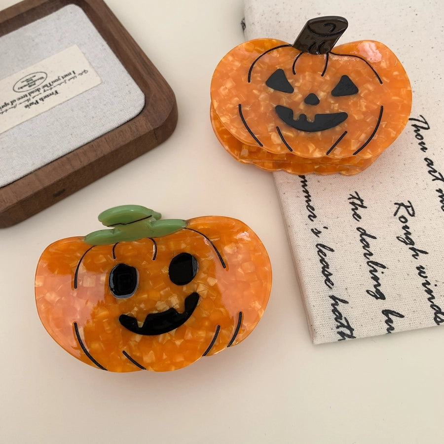 Halloween Cute Women's Pumpkin Acetic acid sheets Hair Claws