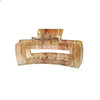 retro leopard plastic printing hair claws 1 piece