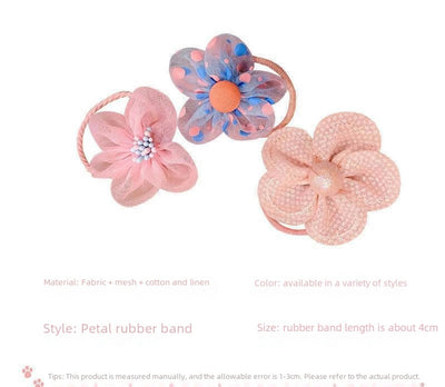Children's Cute Flower Rubber Band Hair Band Set Baby Do Not Hurt Hair Elastic Good Girls Baby Hair Rope Hair Accessories Women