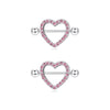 1 Pair Nipple Rings & Studs Hip-Hop Shiny Heart Shape Flower Butterfly 316L Stainless Steel  Copper Inlay Zircon Nipple Rings & Studs