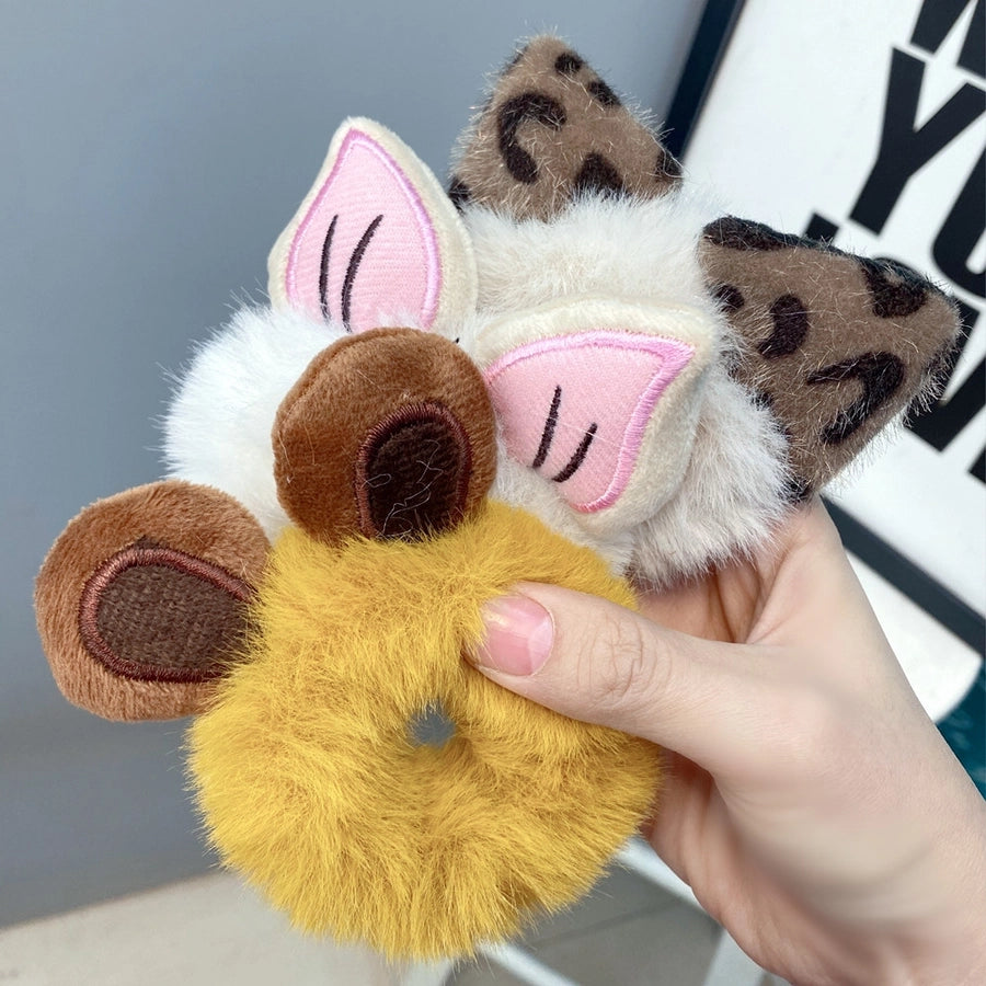 cute cat ears plush hair ring