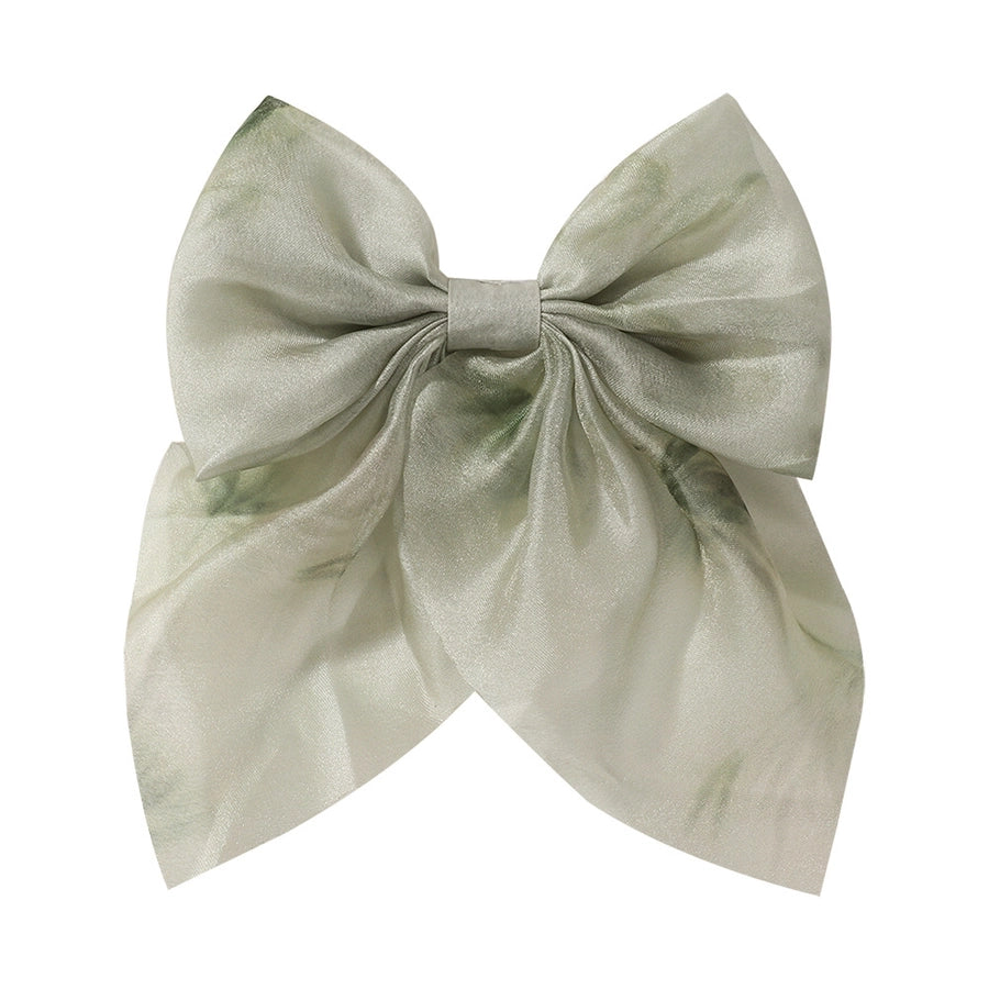 Girl'S Simple Style Classic Style Bow Knot Alloy Ribbon Lettuce Trim Hair Clip