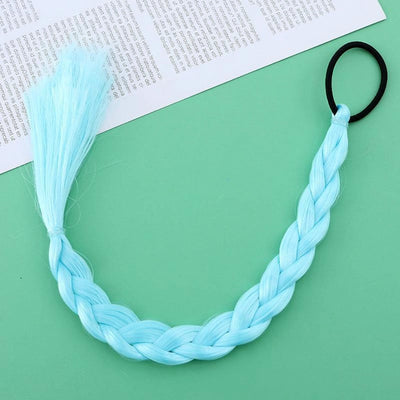 Girl'S Solid Color Braid Chemical Fiber Filament Hair Tie