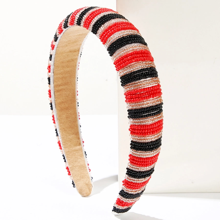 Women's Casual Vacation Classic Style Round Beaded Alloy Cloth Beaded Beads Hair Band