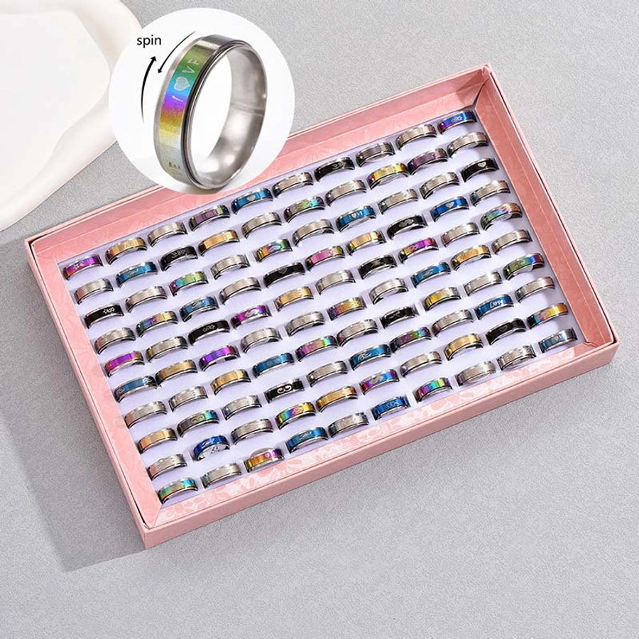 Jewelry Simple Style Geometric Titanium Steel Rings