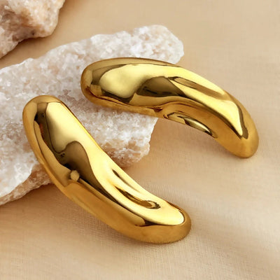 1 Pair Simple Style Classic Style Heart Shape Plating 304 Stainless Steel Ear Studs