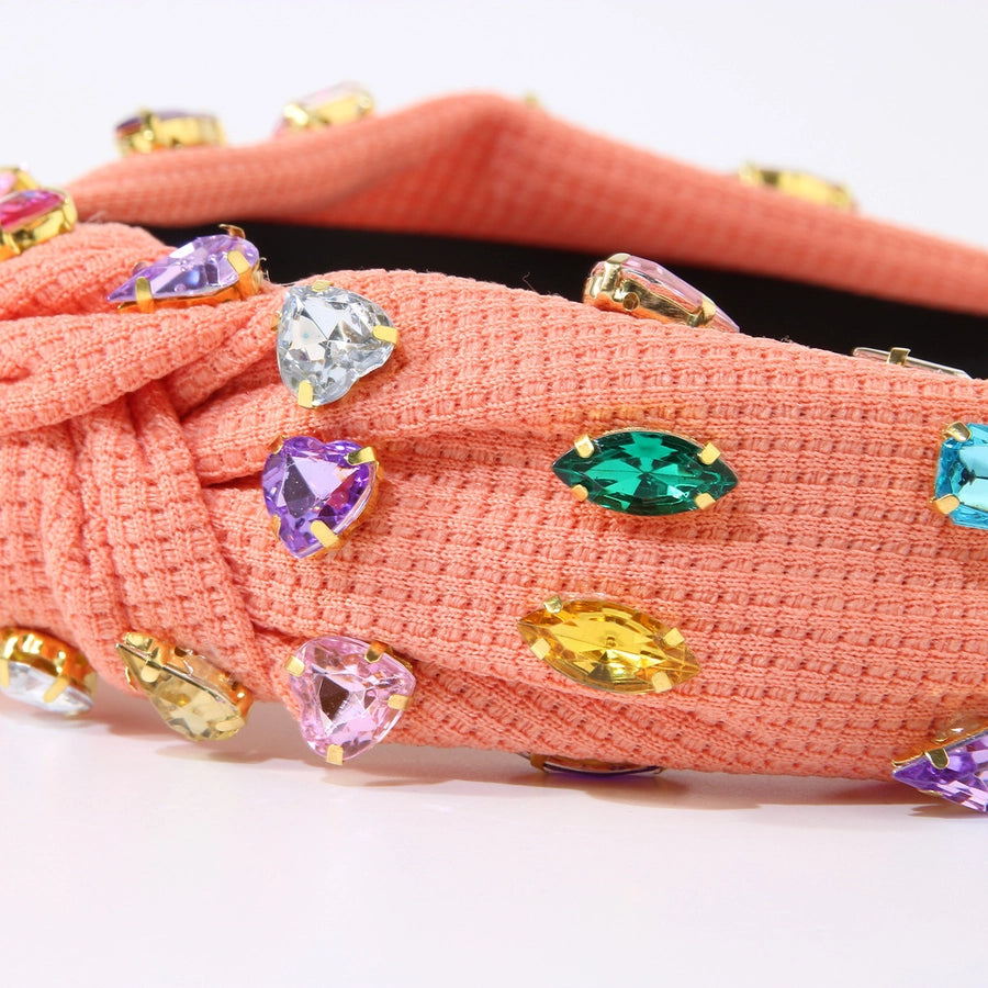 Women's Retro Knot Cloth Handmade Inlay Rhinestones Hair Band