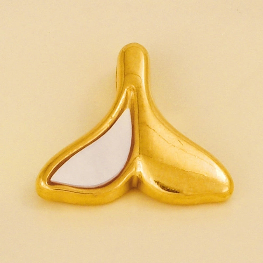 Jewelry Vintage Style Classic Style Fish Tail 304 Stainless Steel Shell 18K Gold Plated Irregular Plating Pendant Necklace