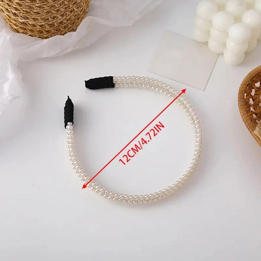 Women's Elegant Streetwear Round Imitation Pearl Hair Band