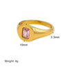 Jewelry Simple Style Geometric 304 Stainless Steel Zircon Inlay Rings