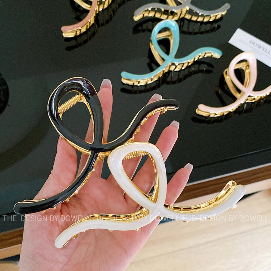 Women's Retro Waves Metal Enamel Hair Claws