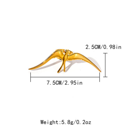 Jewelry Casual Retro Sun Swirl Pattern Butterfly 304 Stainless Steel 14K Gold Plated Open Rings