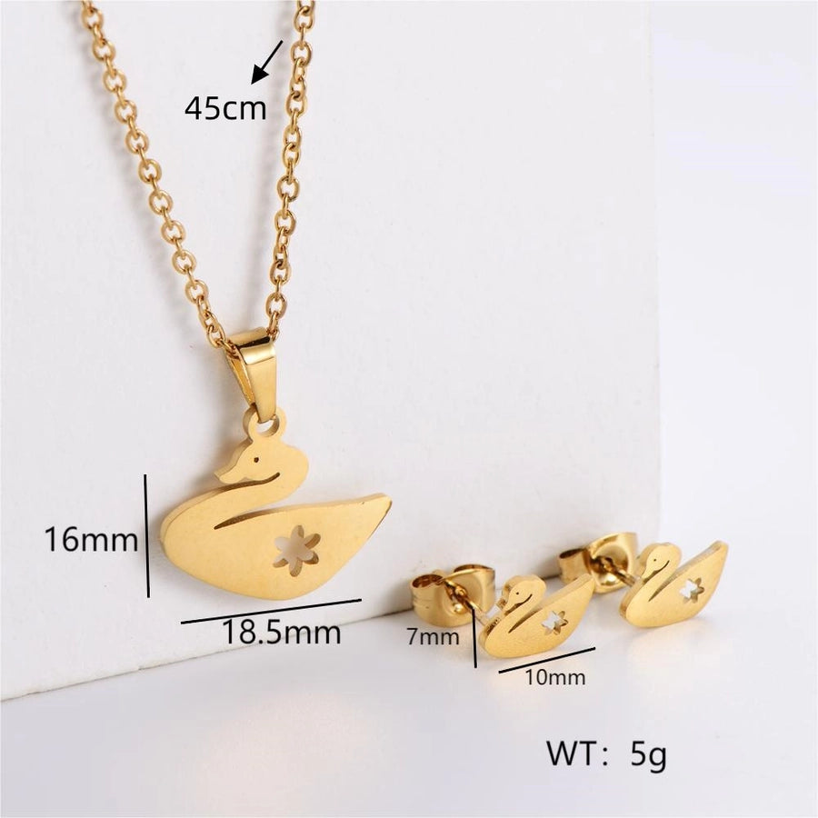 Jewelry Simple Style Classic Style Infinity Dollars Butterfly 304 Stainless Steel Jewelry Set