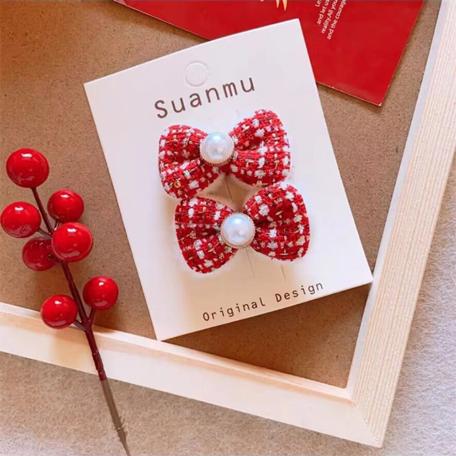 sweet bow knot cloth hair clip