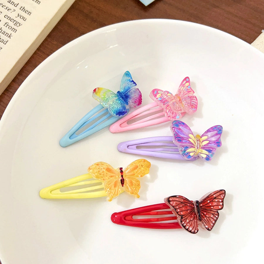 Women's Sweet Butterfly Plastic Resin Hair Clip