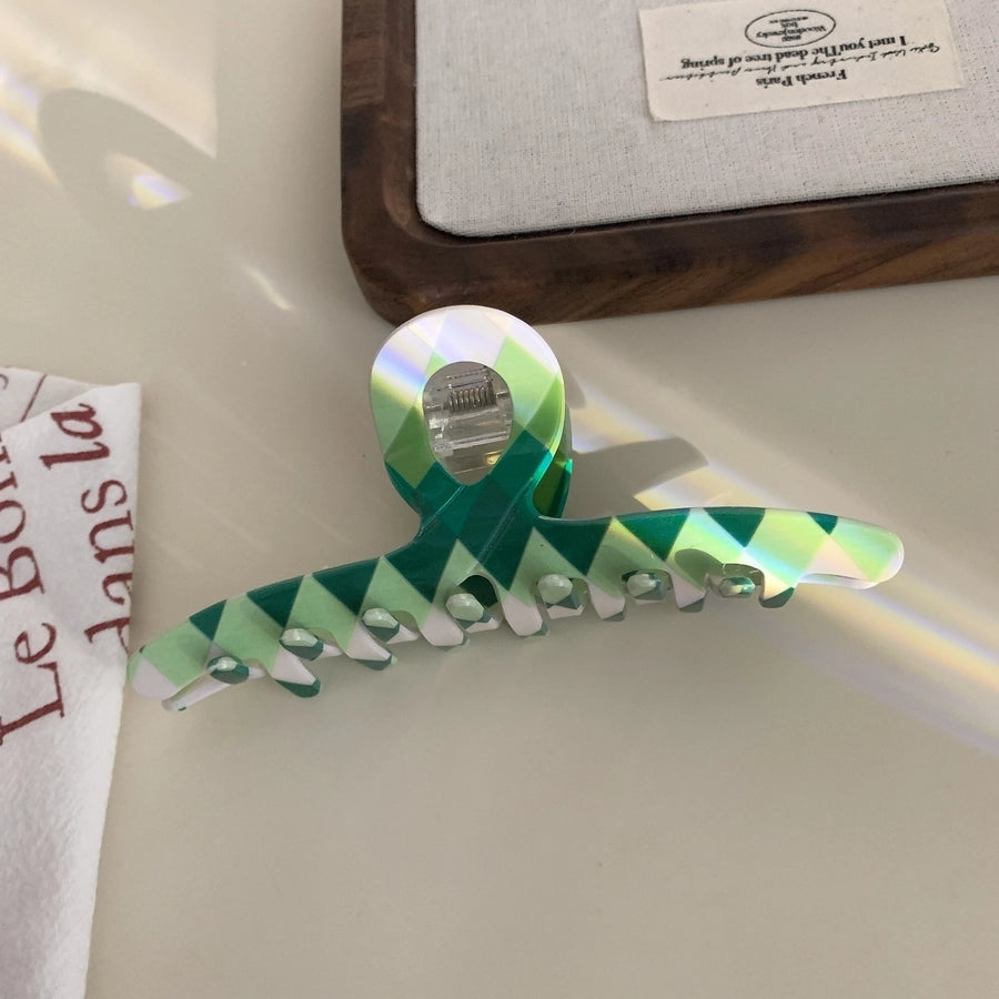 Women's Simple Style Classic Style Argyle Plastic Hair Claws