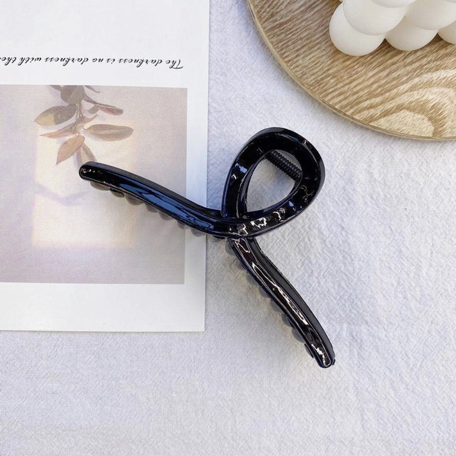 korean fashion style pearl hairpin big hair grabbing clip plate hair ponytail small hair claw