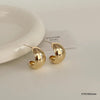 1 Pair Streetwear Geometric Heart Shape Plating Alloy Earrings
