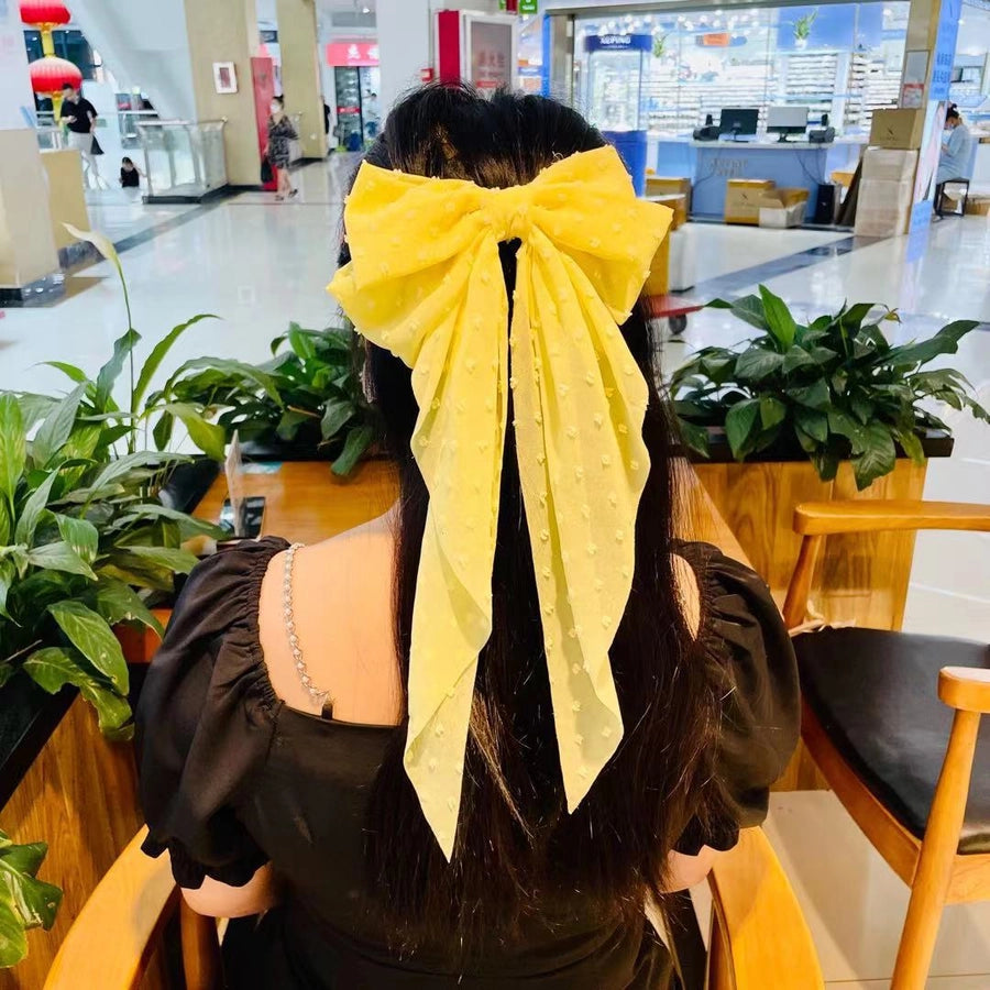 fairy style lady bow knot cloth hair clip