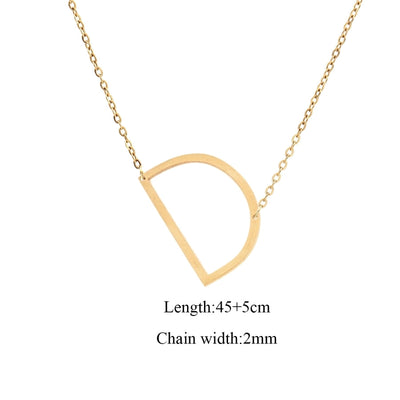 Jewelry Elegant Simple Style Classic Style Letter 201 Stainless Steel 304 Stainless Steel Pendant Necklace