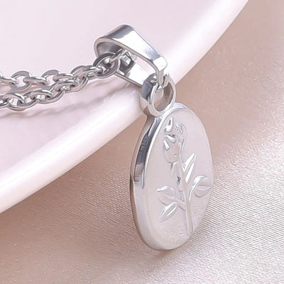 Jewelry Basic Modern Style Classic Style Flower 304 Stainless Steel 18K Gold Plated Plating Pendant Necklace