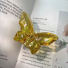 fashion butterfly plastic resin polishing hair claws