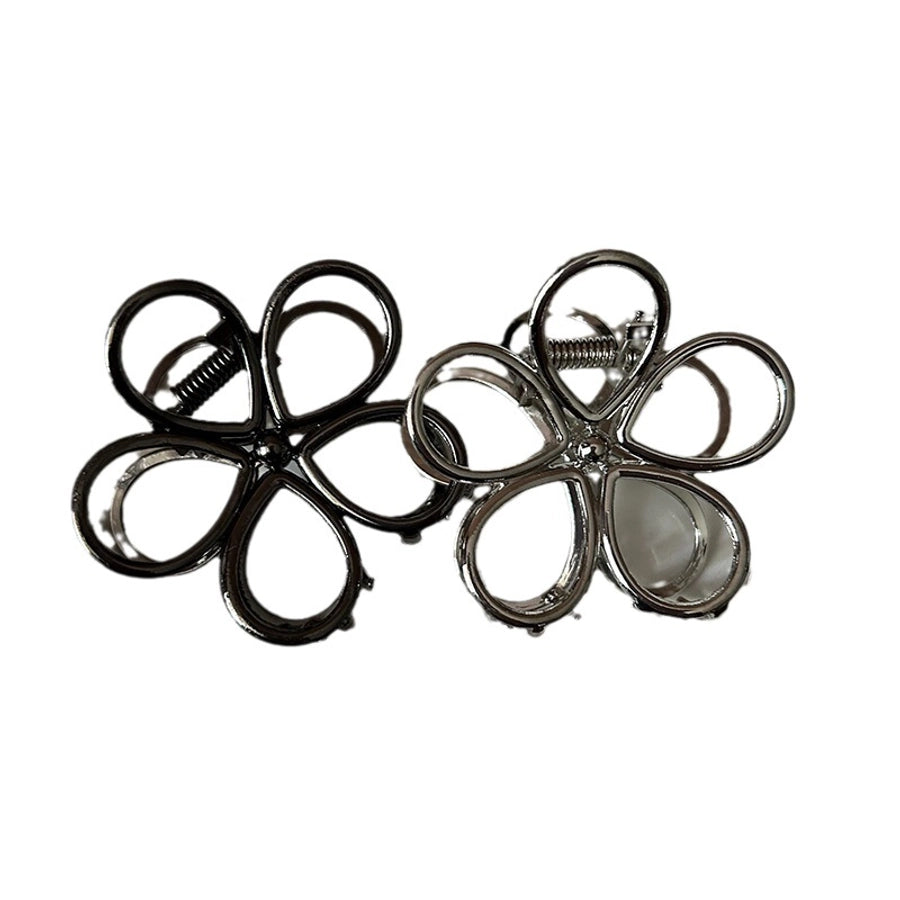 simple style korean style flower metal hair claws