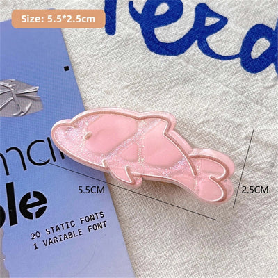 Candy Color Snapper Burned Hair Clip  Sweet Girl's Heart Cute Fish Bangs Clip Student  Hairpin Hair Accessories