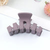 simple style solid color arylic stoving varnish hair claws 1 piece
